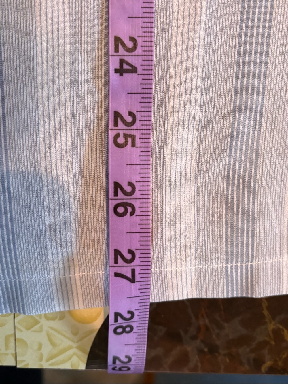 Vintage Striped Pleated Front Blouse in Light Blue and White - Picture 9 of 10